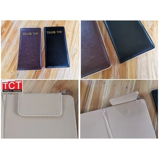 แฟ้มหนังเทียมและถาดพลาสติก สำหรับเก็บเงิน ใส่ใบเสร็จ เงินทอน บัตรเครดิต สมุดเก็บบิล Folder and Bill Tray
