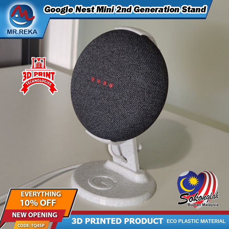 Google Nest Mini 2nd Generation Stand ปรับปรุงความเสถียรด้วยโลโก้