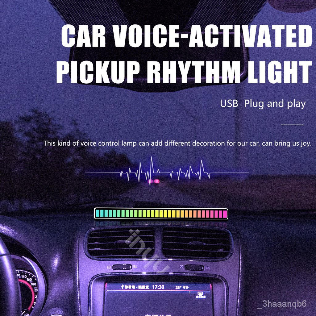 3D RGB Voice Control Rhythm Light, Sound Control Ambient Light With 32 ...