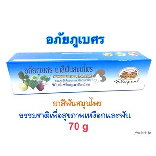 ยาสีฟันสมุนไพร 70 กรัม อภัยภูเบศร ดั้งเดิม