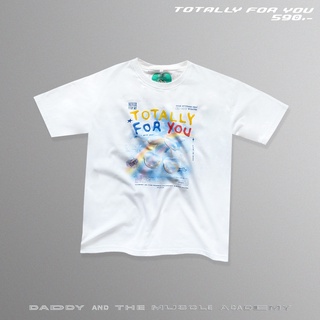 Totally For You T-Shirt (Oversize) เสื้อยืดโอเวอร์ไซส์ สีขาว สกรีนลายสุดน่ารัก ใหม่