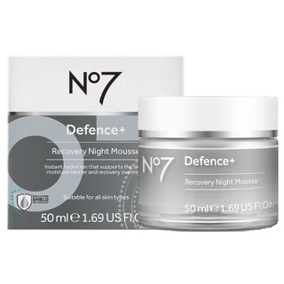 No7 Defence+ Recovery Night Mousse 50ml ผลิตภัณฑ์บำรุงผิวหน้าสำหรับตอนกลางคืนสูตรลดริ้วรอยประสิทธิภาพสูงจากต่างประเทศ