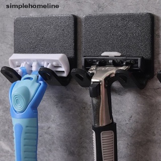 [simplehomeline] ใหม่ ตะขอแขวนมีดโกนหนวด ไม่ต้องเจาะผนัง 2 ชิ้น