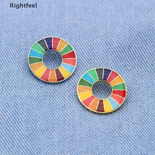 (Rightfeel) เข็มกลัดเป้าหมาย Sdgs Pin 17 สี