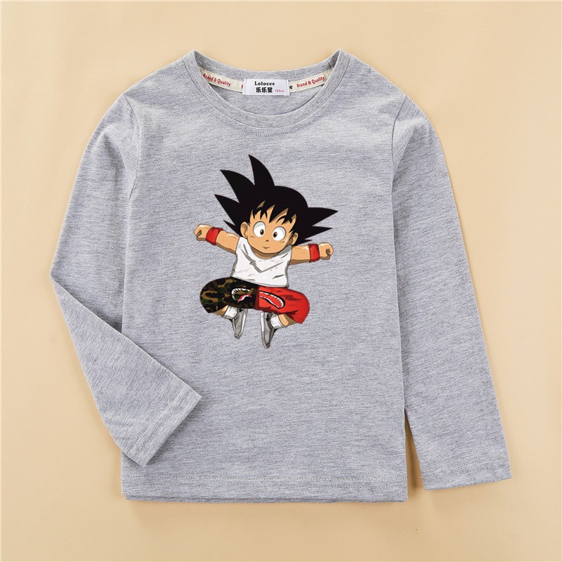 เส อผ าเด ก เส อย ด Goku Jumping Baby Shirt Cartoon Print Boy Tee Kid Clothes Shopee Thailand - เสอผาเดกผชาย roblox cartoon kids summer tops fashion