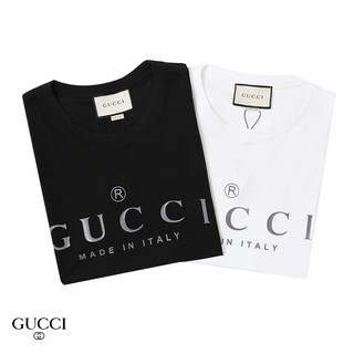 GU-CCI เสื้อลำลอง ทรงหลวม ผ้าฝ้าย แขนสั้น