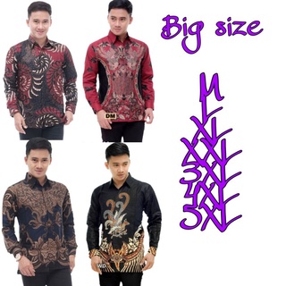 เสื้อเชิ้ตแขนยาว ผ้าบาติก จัมโบ้ ไซซ์ M L XL XXL 3XL 4XL5XL สําหรับผู้ชาย