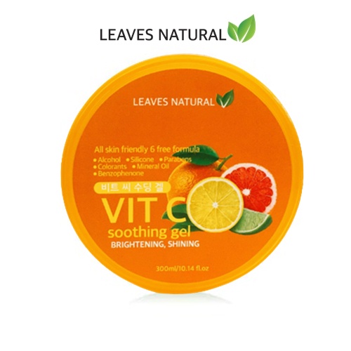 LEAVES NATURAL Vit C Soothing Gel เจลวิตซี ช่วยให้ผิวกระจ่างใส เนียนนุ่ม น่าสัมผัส