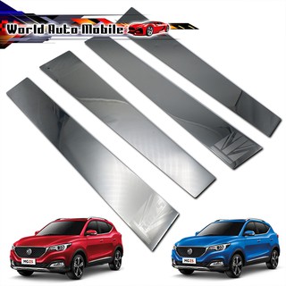 ครอบ เสาประตู เสากลางประตู สแตสเลส Pillar Cover 4 ชิ้น อย่างดี MG  MG ZS Hatchback ปี2017 - 2019