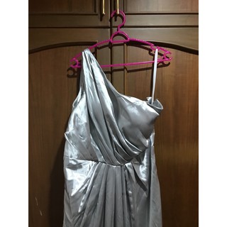 LD0003 - เดรสยาว สีเทา มือหนึ่ง ( Size XXL ) อก 40 ( พร้อมส่ง )