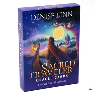 Iwo Sacred Traveler Oracle 52 Cards Deck And Guidebook English Tarot เกมกระดานของเล่นสําหรับเด็ก