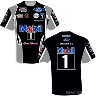 1 kevin harvick mobil เสื้อยืดแฟชั่น สีดํา