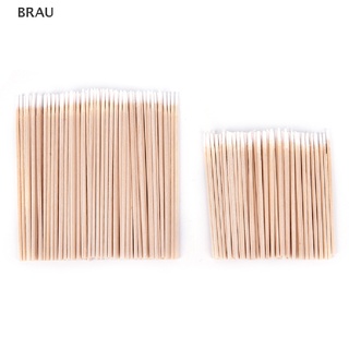 BR 100X Permanent Tattoo Makeup Microblading Wood Cotton Swab Bud Cosmetics Stick AU