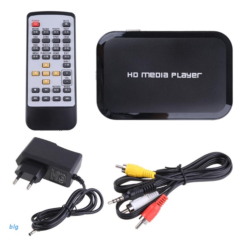 Blg Mini Full 1080P USB ภายนอก HDD Player SD MMC U Disk รองรับ MKV AVI HDMI-เข้ากันได้กับ Media Vide
