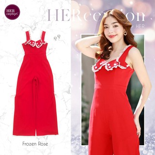 HERception BRAND การันตีเสื้อผ้าแบรนด์แท้ จั๊มขายาวสีแดงสายเดี่ยว