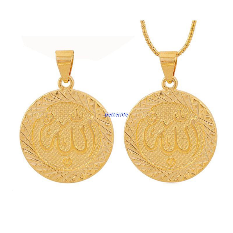 BTF Anniyo Gold สี Allah จี้สร้อยคอสําหรับผู้ชายเครื่องประดับตะวันออกกลางผู้หญิงผู้ชายมุสลิมรายการอิ