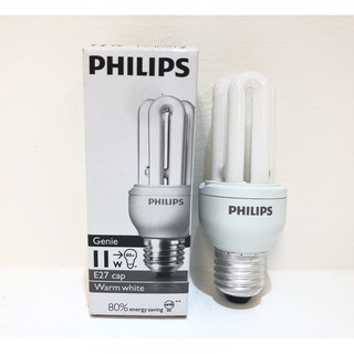 หลอดไฟ PHILIPS GENIE 3U 11W E27 ( แพค 6 ดวง )