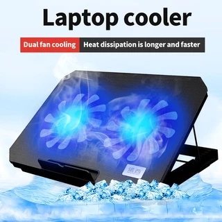 พัดลมรองโน๊ตบุ๊ค พัดลมโน๊ตบุ๊ค 6LED Laptop Cooling Pad เหมาะสำหรับแล็ปท็อปที่มีขนาดไม่เกิน 18 นิ้ว