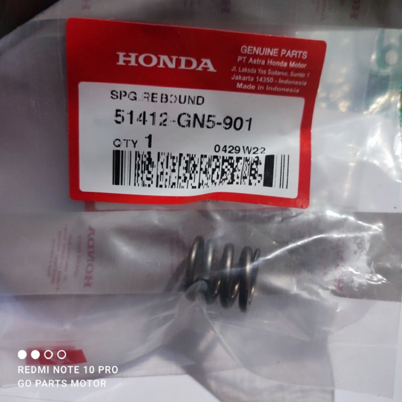 51412-GN5-901 Spring Rebound Per Pear ขลุ่ยสั้นหน้า ORI Honda Grand Supra Revo Karisma Vario Beat Sc