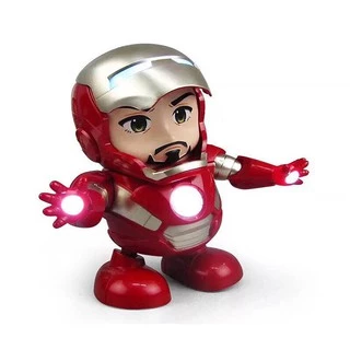 ตัวเต้น ไอรอนแมนเต้น หุ่นยนต์เต้นได้ใสถ่านหุ่นฮีโร่เต้น Dance hero มีเสียงมีไฟ