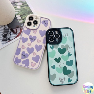 เคสโทรศัพท์มือถือ แบบนิ่ม ลายหัวใจ ตาโต สีเขียว สีม่วง สําหรับ VIVO V23 V23E V21 V21E V9 Youth V5 V5S S1 V15 V11i V11 Y91 Y93 Y95 Y91i Y91C Y19 5G 4G