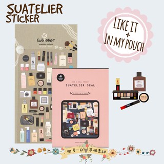 SUATELIER SEAL สติ๊กเกอร์เครื่องสำอางค์เกาหลี แพ็ค 4 แผ่น