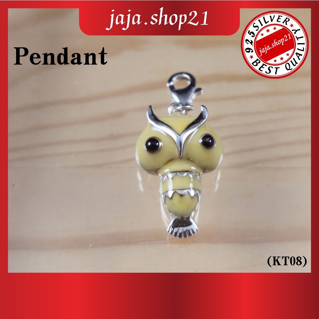 | จี้นกฮูก 925 สีเงิน (KT08) | Loket Burung Hantu Perak 925