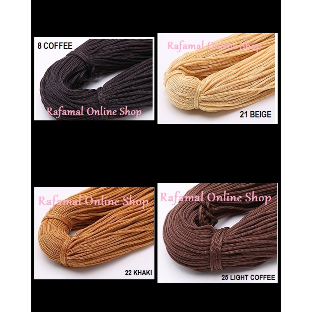 BENANG TALI PP 3 MM {200 GRAM} (COLOUR OPTION : สีน้ําตาล) BENANG KAIT CROCHET