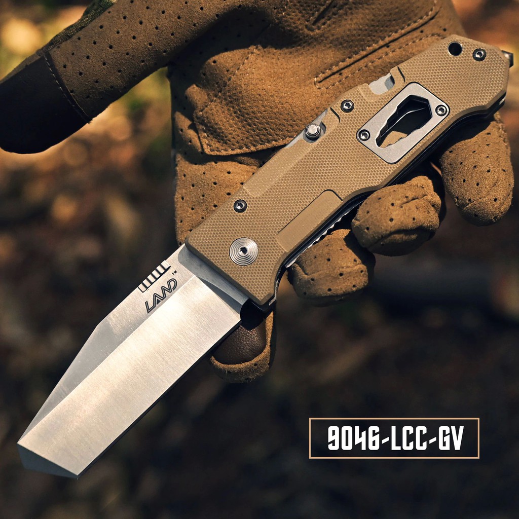 มีดพับ มีดสนาม มีดแค๊มป์ เครื่องมือเอนกประสงค์ LAND 9046 multi tool ของแท้ เหล็ก 12cr27mov ด้าม G10