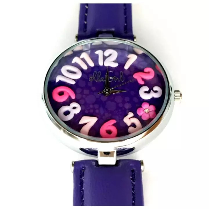 ELLE Girl นาฬิกาข้อมือผู้หญิง แบรนด์ดังจากฝรั่งเศส ออกแบบแนวแฟชั่น น่ารัก ทันสมัย รุ่น GW40106S02X - ( สีม่วง )