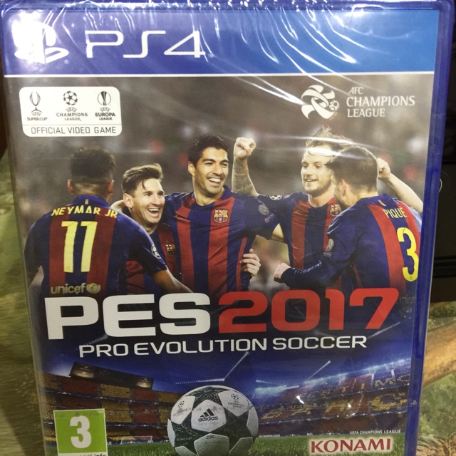 PS4 : PES 2017 มือสอง สภาพใหม่มากๆ กล่องกรีดซีล