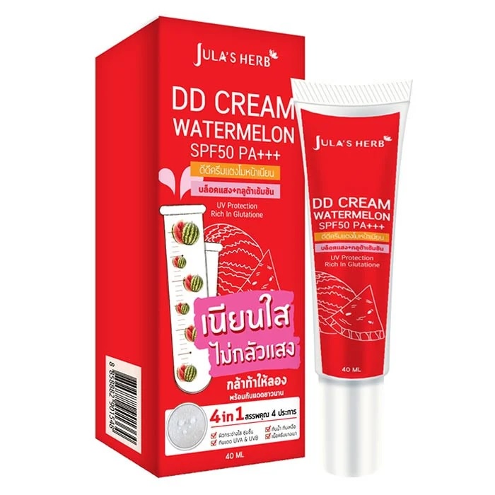 Jula’s Herb DD Cream Watermelon จุฬาเฮิร์บ ครีมจุฬาเฮิร์บ ดีดีครีม เนื้อครีมแตกตัวเป็นน้ำแร่ ขนาด 40 ml 17231