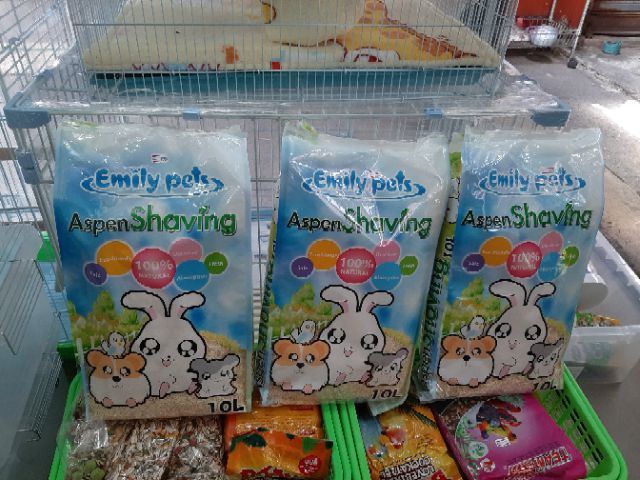 ขี้เลื่อยรองกรงสัตว์เลี้ยงขนาดเล็ก Emily Pets Aspen Shaving 10 L