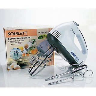 Scarlett เครื่องผสมอาหาร เครื่องตีแป้ง ตีไข่ไฟฟ้า ผสมอบเค้ก ปรับได้ 7 speed กำลังขับ180วัตต์220โวลต์ รุ่น HE-133