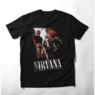 เสื้อยืดคอกลมเสื้อยืด ลาย Nirvana สําหรับผู้ชาย Nirvana เสื้อเชิ้ตแขนสั้น เสื้อยืด พิมพ์ลายดนตรี เสื้อยืด BAND ของแท้ เส