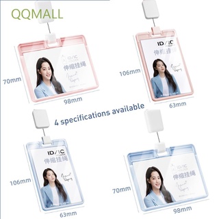 Qqmall กระเป๋าใส่นามบัตรพร้อมเชือกแขวนพวงกุญแจหลากสีสําหรับผู้หญิง