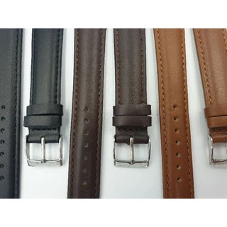 𝗚𝗤 𝘄𝗮𝘁𝗰𝗵 สายนาฬิกาหนัง สายหนังวัวแท้ หนังนุ่มใส่สบาย รุ่น Japan Minimal Leather Strap 12 14 16 18 20 22mm : seiko DW etc