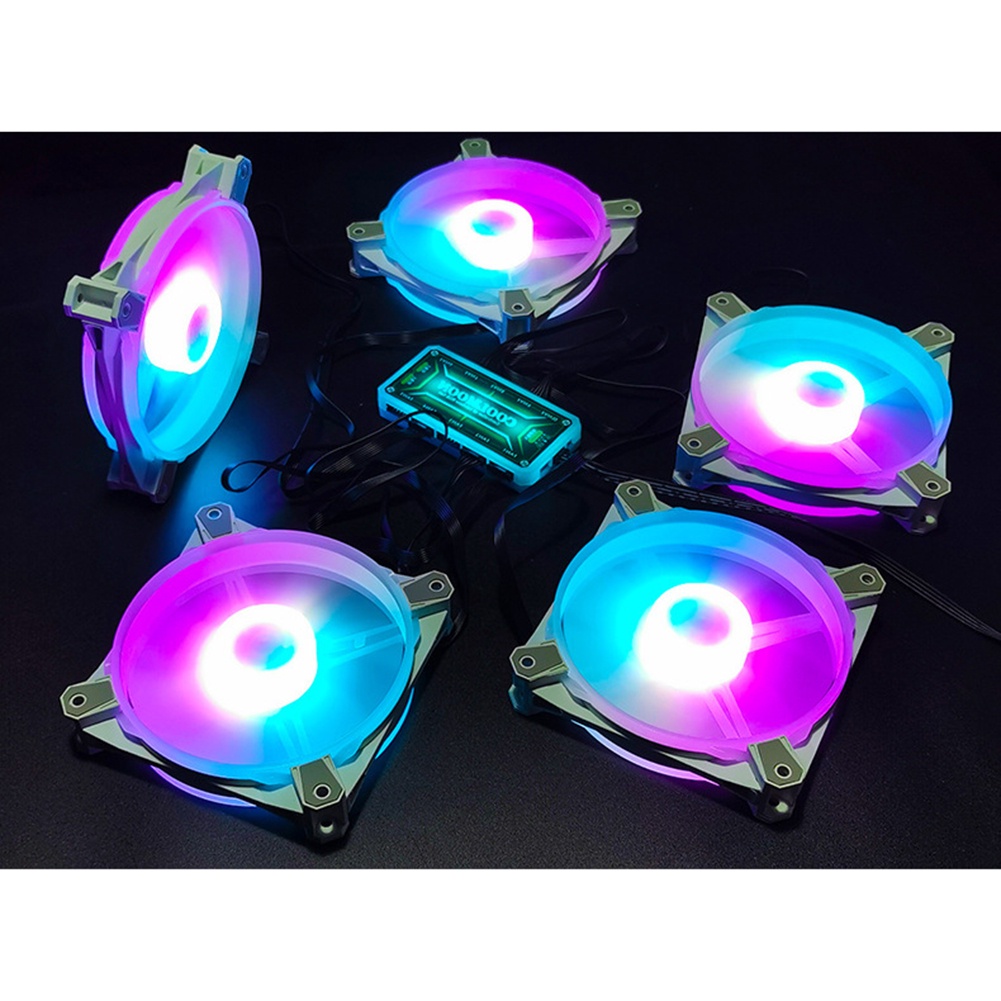 Coolmoon Rgb Led Hydraulic Bearing Pc Computer Case Cooling Fan Cm Quiet Silent Chassis