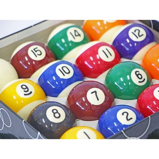 Billiard ball ลูกผีลาย สนุ้กเกอร์  ลูกบอล ลูกบิลเลียด บอล ลูกบอลสี หลากสี 16ชิ้น 52mm 22x22x6cm RT1905109