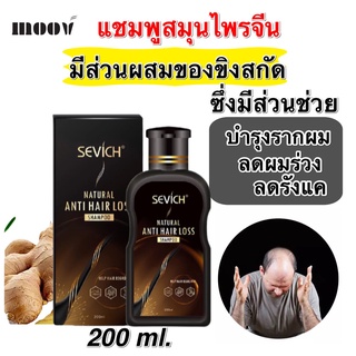 💥ส่งด่วน/ของแท้/ราคาถูก💥 Sevich แชมพูสมุนไพรจีนผสมขิง ผมร่วง รังแค ผมบาง ขนาด 200 ml