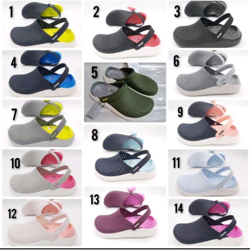 รองเท้าแตะ Crocs Mens Literide Clogs / รองเท้าแตะ Crocs ผู้หญิง / รองเท้าแตะ Crocs Literide / Literi