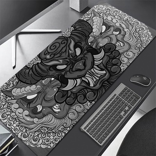 แผ่นรองเมาส์ คีย์บอร์ด ขนาดใหญ่ สไตล์จีน มีสีดํา และสีขาว สํ…