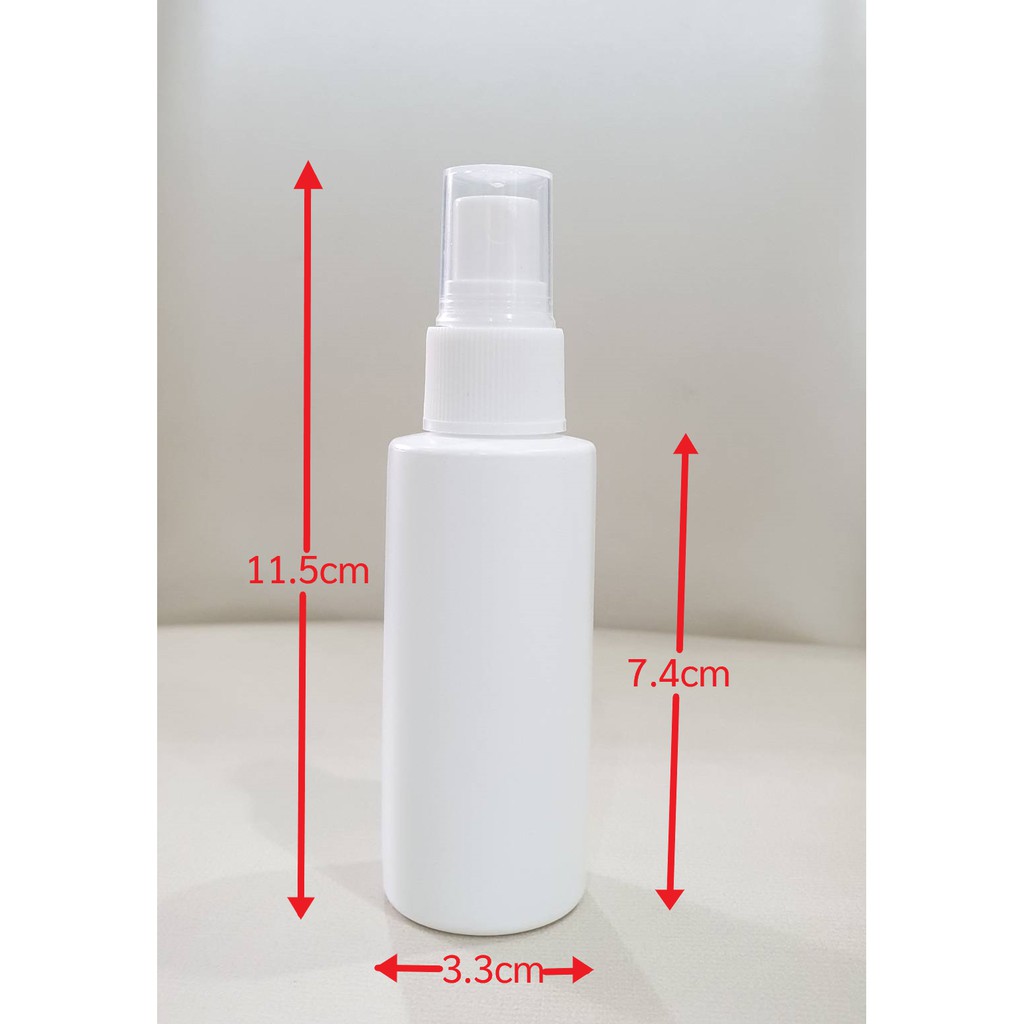 ขวดสเปรย์ 50ml สึขาวขุ่น เนื้อ HDPE เกรดA ผลิตจากโรงงานคุณภาพ มาตรฐานGMP คอหยัก พลาสติก Food Grade