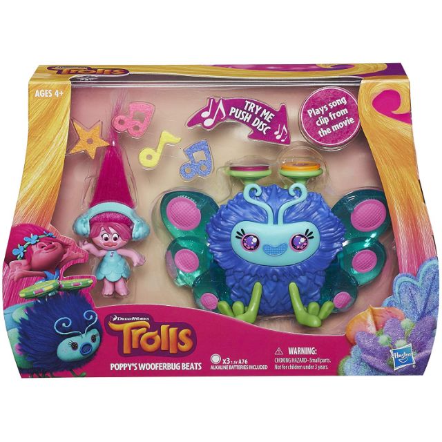 Trolls DreamWorks Poppy's Wooferbug Beats French Doll