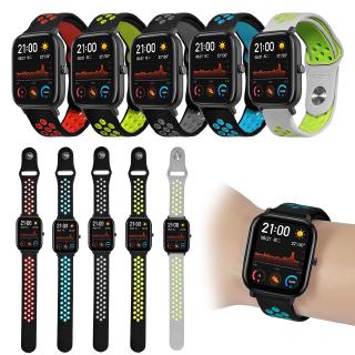 20 มม ซิลิโคนสายกีฬาสายรัดข้อมือสำหรับ Huami Amazfit GTS /GTS 3 2 2e 2Mini