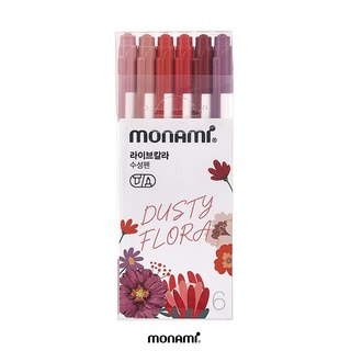 Monami ปากกาสีน้ำ รุ่น Live Color ชุด 6 สี