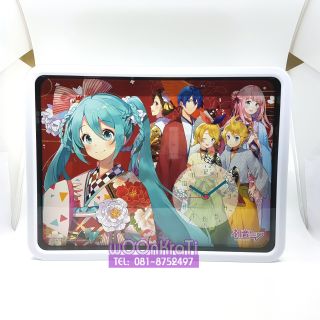 Hatsune Miku Art Clock นาฬิกาแขวนรูปการ์ตูนมิกุ งานแท้จากญี่ปุ่น ขนาด40x30cm กล่องไม่คม ข้างในพลาสติกไม่แตก