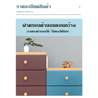 HEINOเพิ่มหนาตู้ลิ้นชักเพิ่มหนาพลาสติก มีล้อ ไม่มีกลิ่น ปลอดสารพิษ เป็นมิตรกับสิ่งแวดล้อม 5/4/3ชั้น