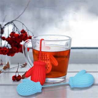 Pladao Houseware ที่กรองชา ซิลิโคน tea infuser ลายถุงมือ มี 2 สี