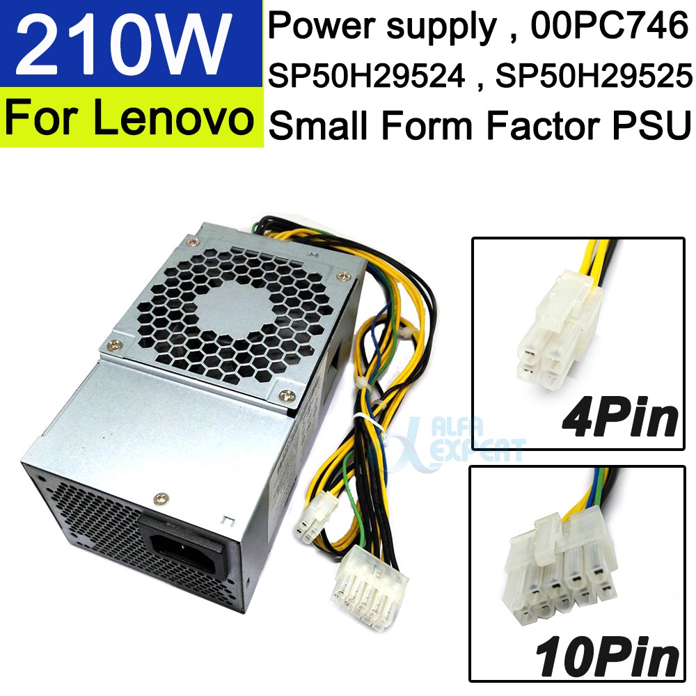 Power Supply  210W แบบ 10Pin + 4Pin  For Lenovo M710s M910s V520 Power supply , 00PC746 , SP50H29524
